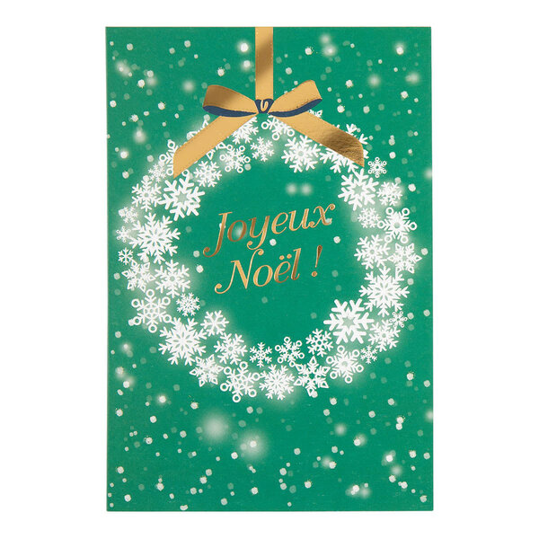 Carte De Vœux Noël Chic Couronne - Draeger paris