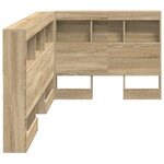 vidaXL Tête de lit de rangement Chêne Sonoma 90 cm Bois d'ingénierie