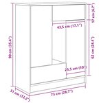 vidaXL Buffet avec tiroirs et portes blanc 73x31x90 cm