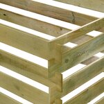 Vidaxl bac de compostage à lattes bois de pin imprégné 180x90x90 cm