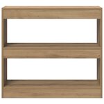 vidaXL Bibliothèque/Séparateur de pièce chêne artisanal 80x30x72 cm