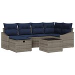 vidaXL Ensemble de Canapés avec coussin 3 Pièces polyrotin