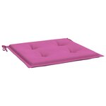 vidaXL Coussins de chaise de jardin lot de 2 rose 40x40x3 cm tissu