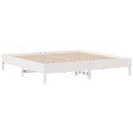 vidaXL Cadre de lit sans matelas blanc 200x200 cm bois massif de pin