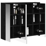vidaXL Armoire Miroir de Salle de Bain Chêne noir 73 5 x 16 x 62 5 cm