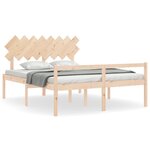 vidaXL Lit pour personne âgée sans matelas 160x200 cm bois massif
