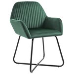 vidaXL Chaises à manger lot de 6 vert velours