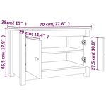 vidaXL Armoire à chaussures Blanc 70x38x45 5 cm Bois de pin massif