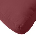 vidaXL Coussin de palette rouge bordeaux mélangé 60x60x9 5 cm tissu