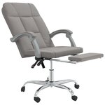 vidaXL Fauteuil inclinable de bureau Taupe Tissu
