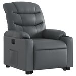 vidaXL Fauteuil inclinable électrique gris similicuir