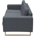 vidaXL Ensemble de canapés à 2 places et à 3 places gris foncé