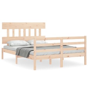 vidaXL Cadre de lit sans matelas 140x200 cm bois massif