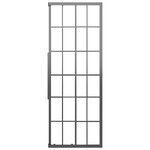 vidaXL Cabine de douche ESG dépoli 80x70x180 cm Noir