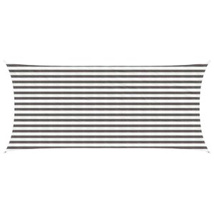 vidaXL Voile d'ombre 2 x 5 m HDPE Rectangulaire Gris clair et blanc