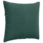 vidaXL Coussins de canapé 2 Pièces Vert foncé 45 x 45 cm