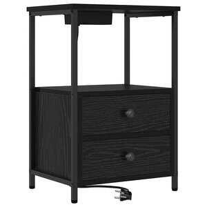 vidaXL Cabinet de chevet Chêne noir 40 x 31 x 60 cm Bois d'ingénierie