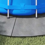 vidaXL Bâche de piscine gris clair Ø458 cm géotextile polyester