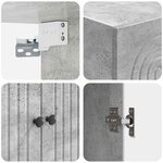 vidaXL Armoire Murale Gris béton 66 x 34 5 x 90 cm Bois d'ingénierie