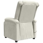 vidaXL Fauteuil électrique de massage Crème Velours