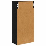 vidaXL Armoire murale de salle de bain Chêne Noir 30 x 16 x 62 5 cm