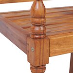 vidaXL Salon de jardin avec coussins 4 Pièces bois de teck solide