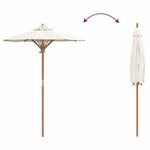 vidaXL Parasol de jardin Blanc crème 150 x 150 x 210 cm Bambou