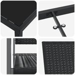 vidaXL Ensemble de salle à manger pour jardin 9 Pièces Noir Poly rotin