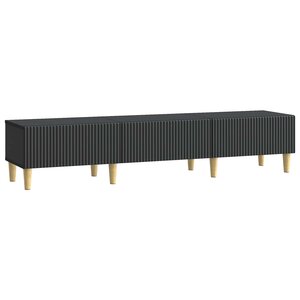 vidaXL Meuble TV 147 x 34 5 x 30 cm Noir Bois d'ingénierie