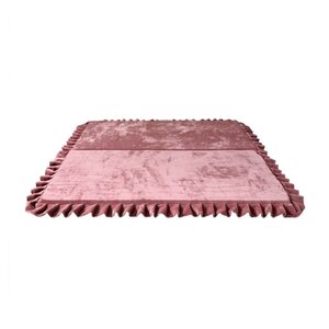 Tapis de jeu pliable en velours carré 105x105 rose