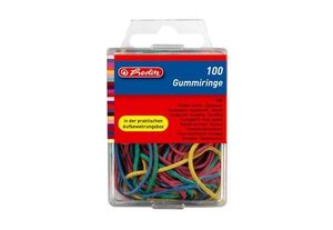 Boite de 100 bracelets élastiques  couleurs assorties  tailles mélangées HERLITZ