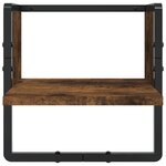 vidaXL Ensemble d'étagères murales avec barres 4 Pièces chêne fumé