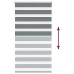 vidaXL Store zèbre gris foncé largeur du tissu 85 9 cm polyester