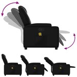 vidaXL Fauteuil de massage inclinable noir similicuir