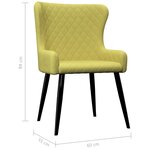 Vidaxl chaises à manger lot de 6 vert tissu