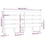 vidaXL Tête de lit Blanc 180x3x80 cm Bois massif de pin