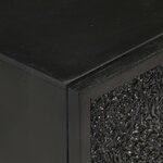 vidaXL Table de chevet Noir 40x30x50 cm Bois d'acacia et de manguier