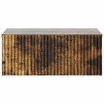 vidaXL Cabinet de chevet mural 2 Pièces Chêne fumé 49 x 34 5 x 20 cm