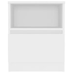 vidaXL Table de chevet Blanc 40x40x50 cm Aggloméré