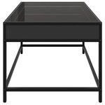 vidaXL Table basse avec LED infini noir 70x50x41 cm