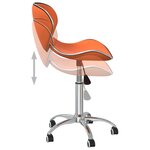 vidaXL Chaises à manger pivotantes lot de 2 orange similicuir