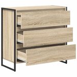 vidaXL Buffet avec tiroir Sonoma 79 x 36 x 75.5 cm Bois d'ingénierie