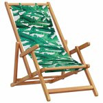 vidaXL Chaises de plage pliantes lot de 2 tissu et bois massif