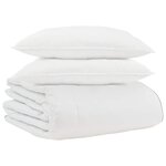 vidaXL Duvet d'hiver avec oreiller 3 Pièces Blanc Plume de canard