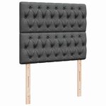 vidaXL Cadre de lit ottoman avec matelas gris foncé 120x190 cm tissu