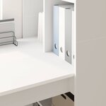vidaXL Bureau avec étagère Blanc 122 x 67 x 145 cm Bois d'ingénierie