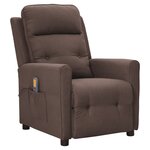 vidaXL Fauteuil de massage Taupe Tissu