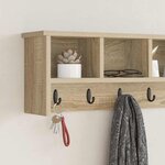 vidaXL Porte-manteau mural avec étagère Chêne sonoma 100 x 16 x 26 cm