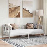 vidaXL Lit de jour sans matelas blanc bois de pin massif 90x200 cm