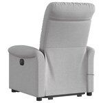 vidaXL Fauteuil de massage inclinable gris nuage tissu